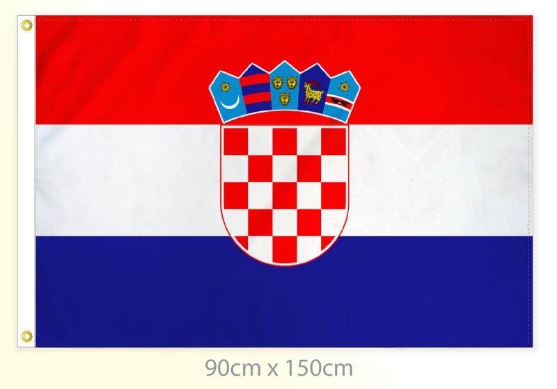 Croatia flag large 36x60