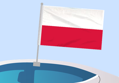 Poland - Car flag with clip
