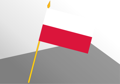 Poland small economic flag 4x6