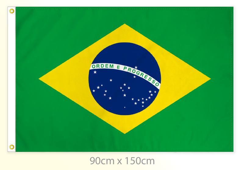 Brazil flag large 36x60
