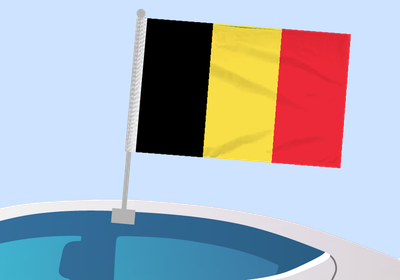 Belgium - Car flag with clip