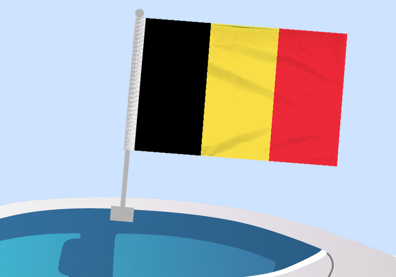 Belgium - Car flag with clip
