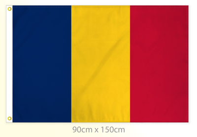 Chad flag large 36x60