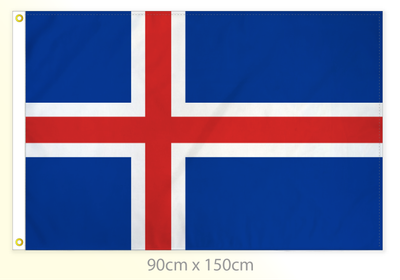 Iceland flag large 36x60