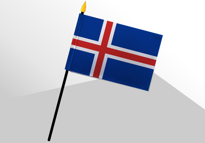 Iceland small standard flag 4x6