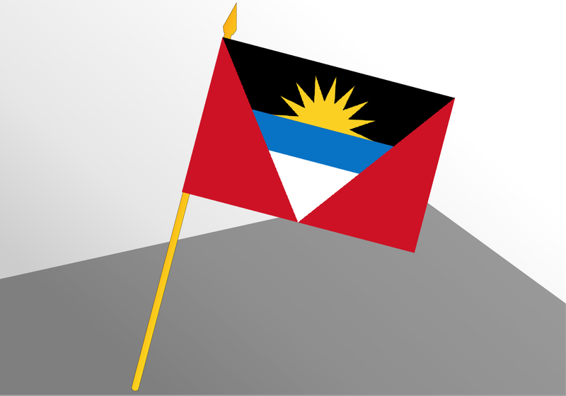 Antigua and Barbuda small economical flag 4x6
