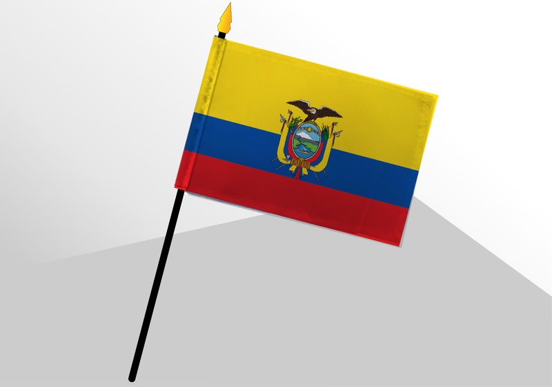 Ecuador small standard flag 4x6