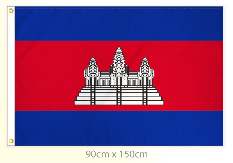 Cambodia flag large 36x60
