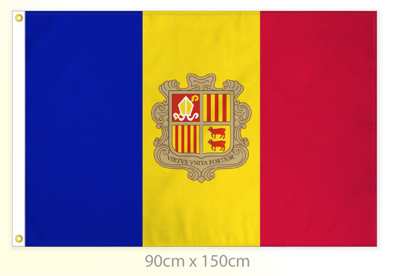 Andorra flag large 36x60
