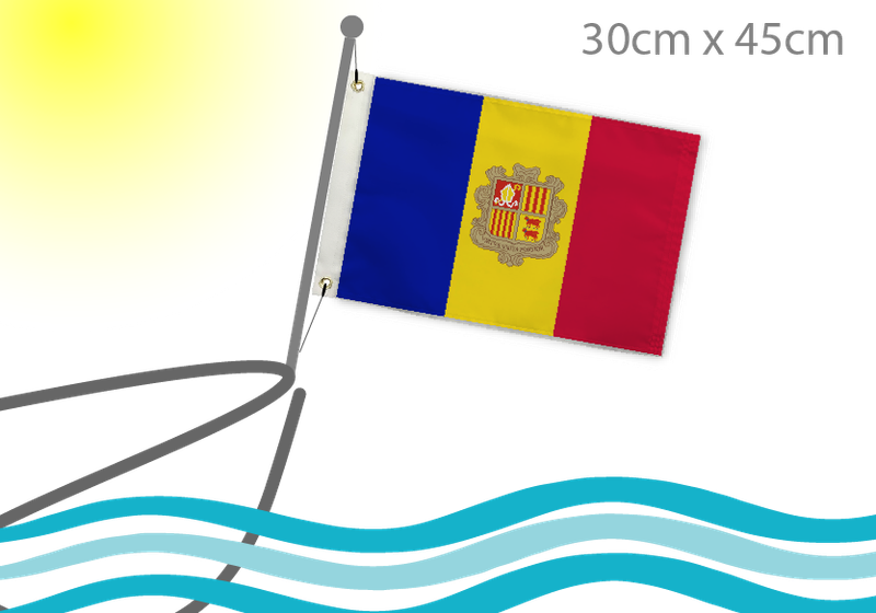 Andorra boat flag 12x18