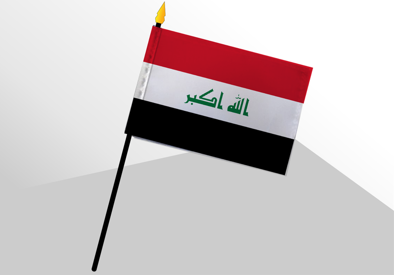Iraq small standard flag 4x6