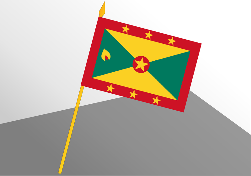 Grenada small economical flag 4x6