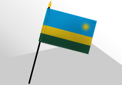 Rwanda small standard flag 4x6