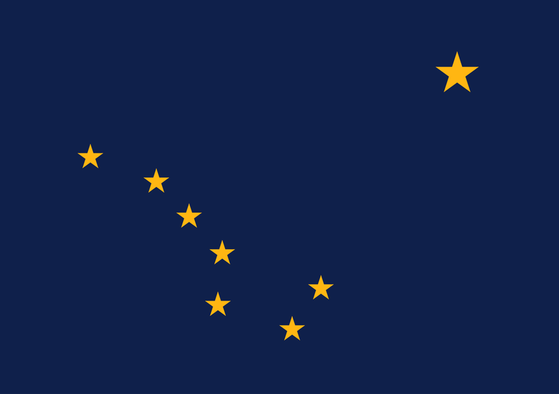 Alaska small flag 4x6