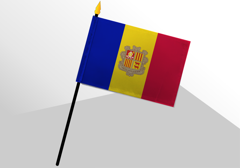 Andorra small standard flag 4x6