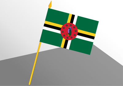 Dominica small economical flag 4x6
