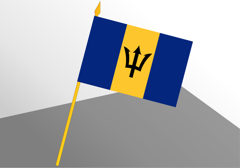 Barbados small economical flag 4x6