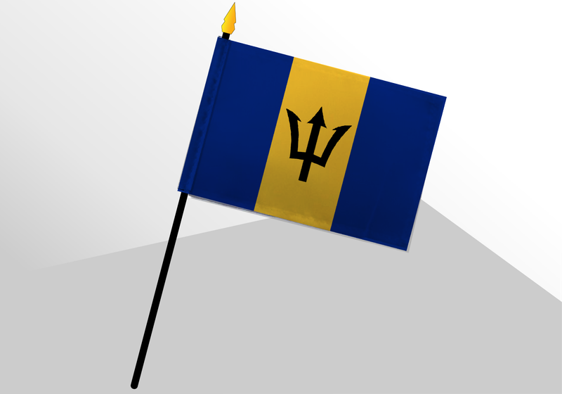 Barbados small standard flag 4x6