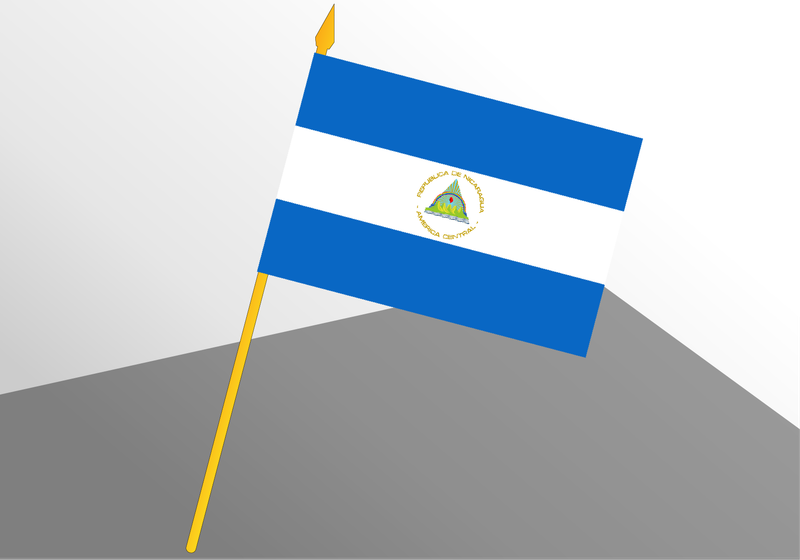 Nicaragua small economical flag 4x6