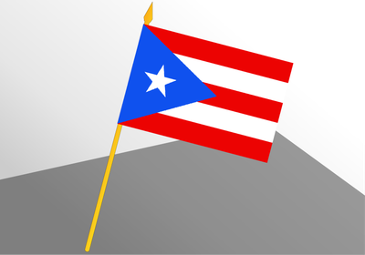 Puerto Rico small economy flag 4x6