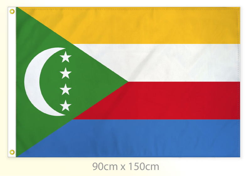 Comoros flag large 36x60