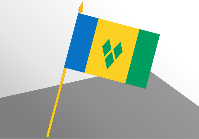 Saint Vincent and the Grenadines small economic flag 4x6