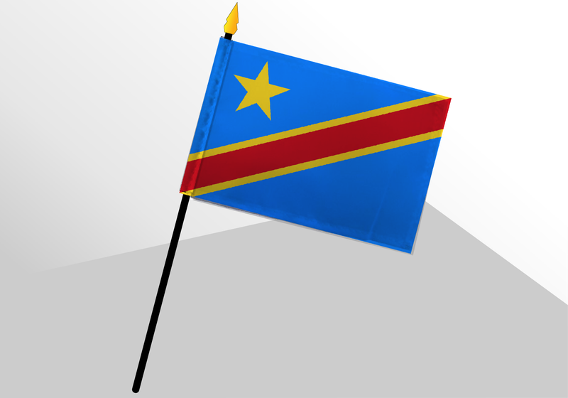Democratic Republic of Congo small standard flag 4x6