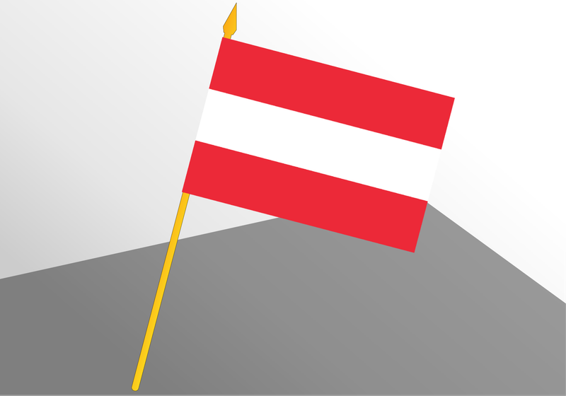 Austria small economic flag 4x6
