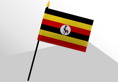 Uganda small standard flag 4x6