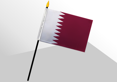 Qatar small standard flag 4x6