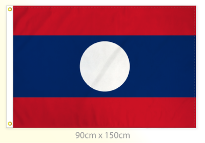 Laos flag large 36x60