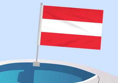 Austria - Car flag with clip