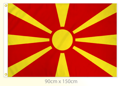 North Macedonia flag large 36x60