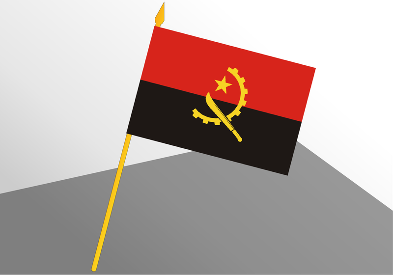Angola small economic flag 4x6