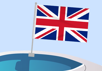 United Kingdom - Car flag with clip