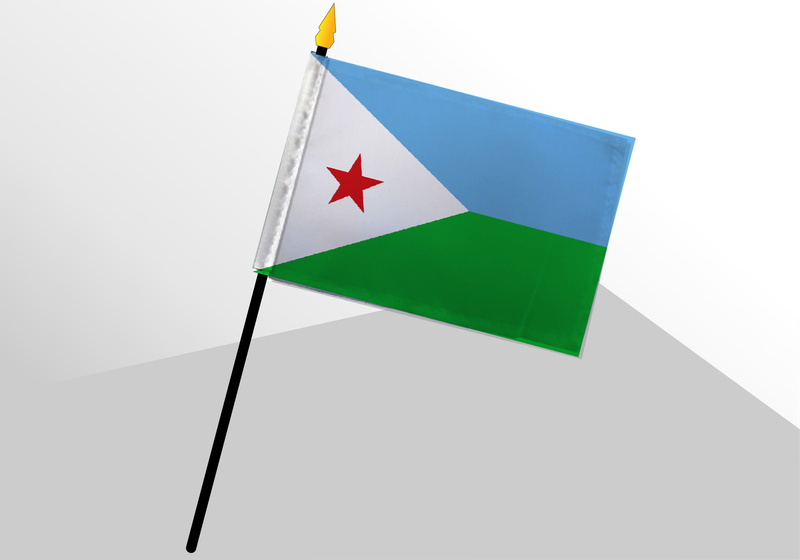 Djibouti small standard flag 4x6
