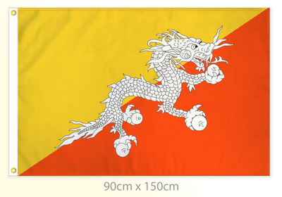 Bhutan flag large 36x60