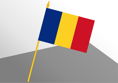 Romania small economic flag 4x6