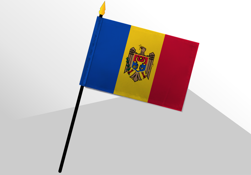 Moldova small standard flag 4x6