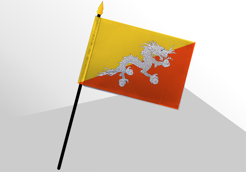 Bhutan small standard flag 4x6