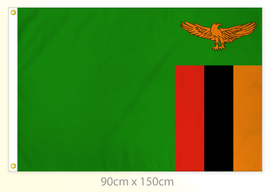 Zambia flag large 36x60