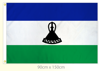 Lesotho flag large 36x60
