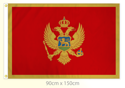 Montenegro flag large 36x60