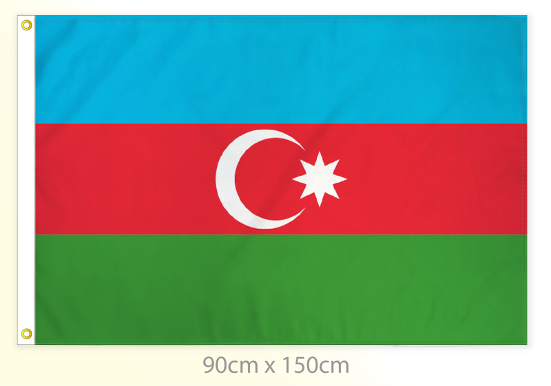 Azerbaijan flag large 36x60