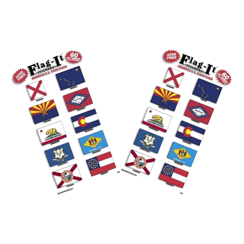 Set of 50 standard American States stickers
