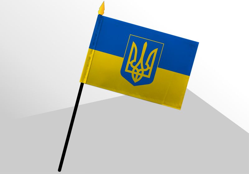 Ukraine small deluxe flag 4x6