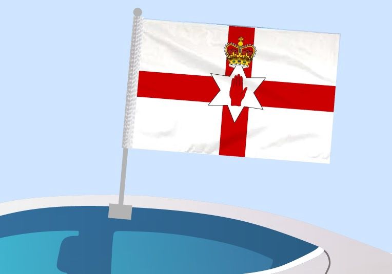 Northern Ireland - Car flag with clip