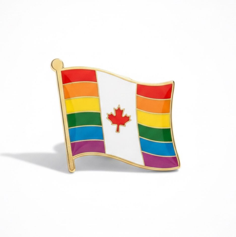 Canada Pride, rectangular pin