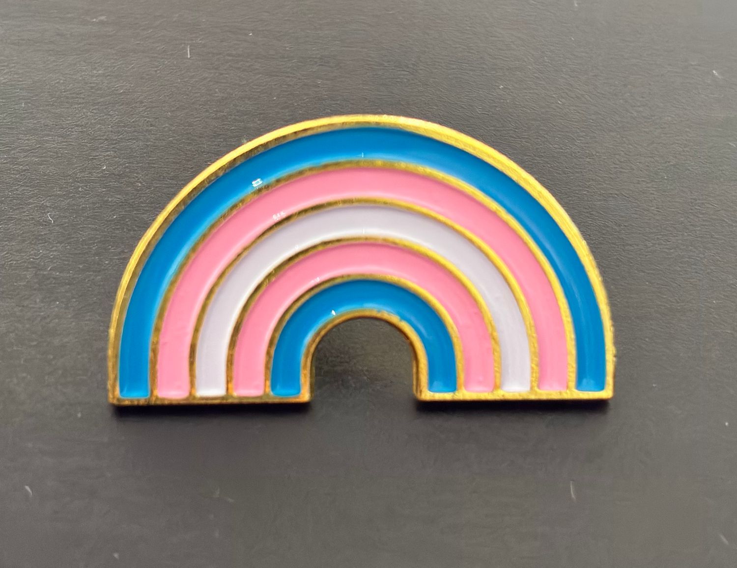 Trans Pride in Rainbow Pin