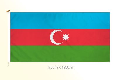 Azerbaijan flag large 36x72